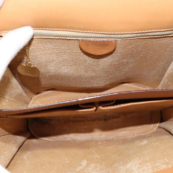 CELINE Macadam Canvas Shoulder Bag PVC Leather Brown Gold Auth yk17805 - Picture 12 of 15